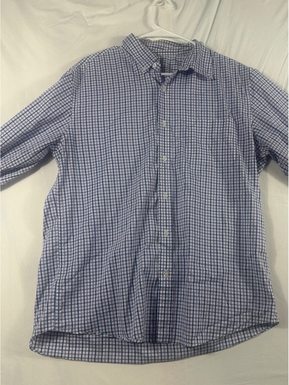 J.Crew The Offshore Performance Shirt Blue and Purple Check Button-Down